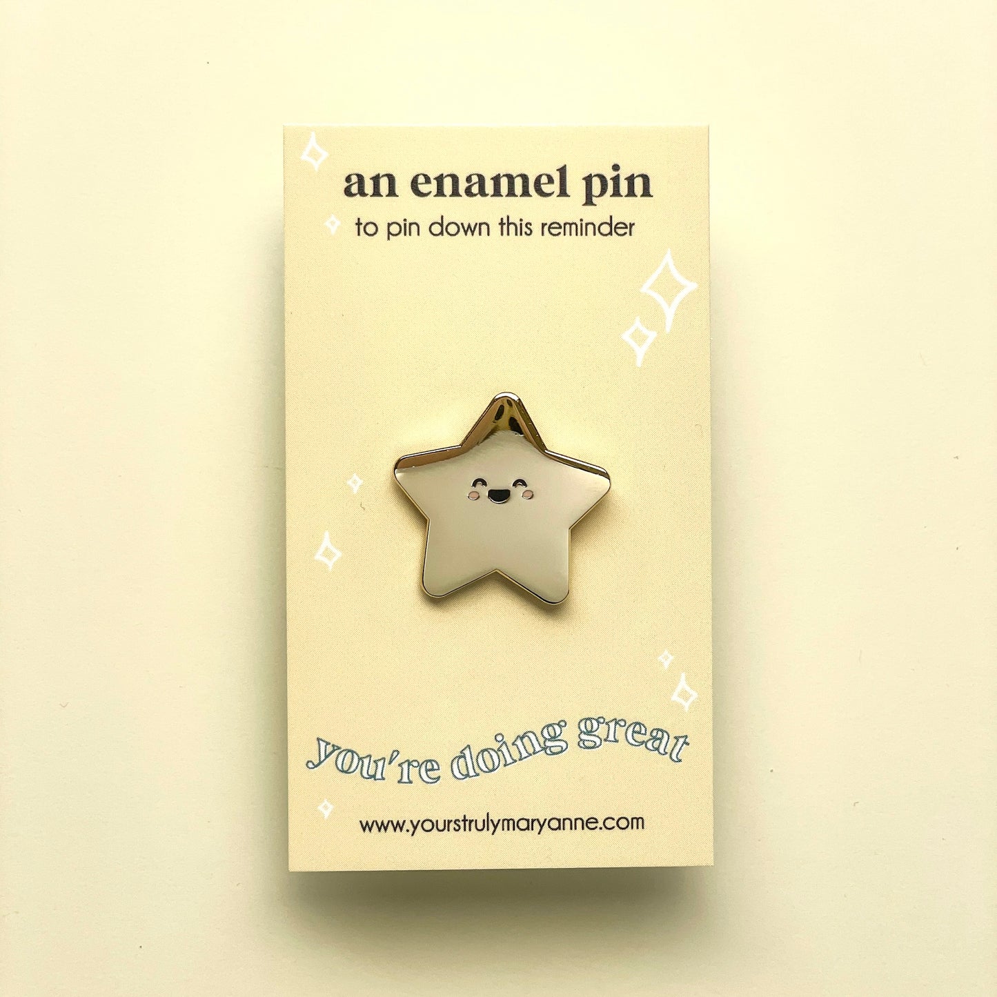 Gold Star Enamel Pin