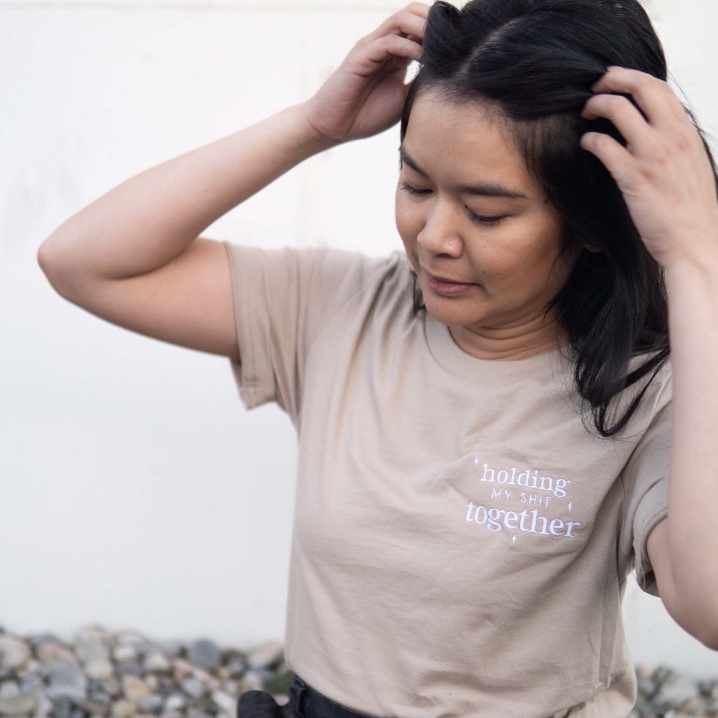 Holding My Shit Together Embroidered Shirt