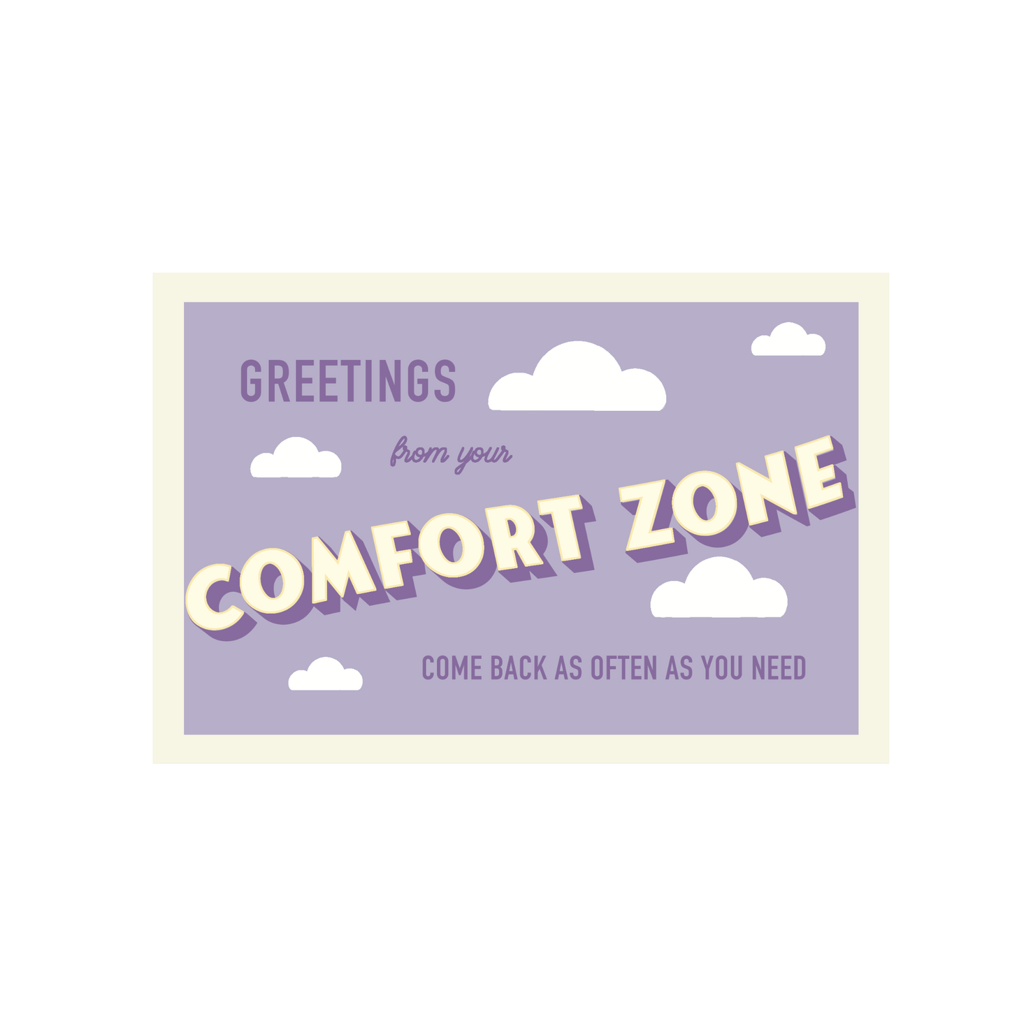 Comfort Zone Postcard