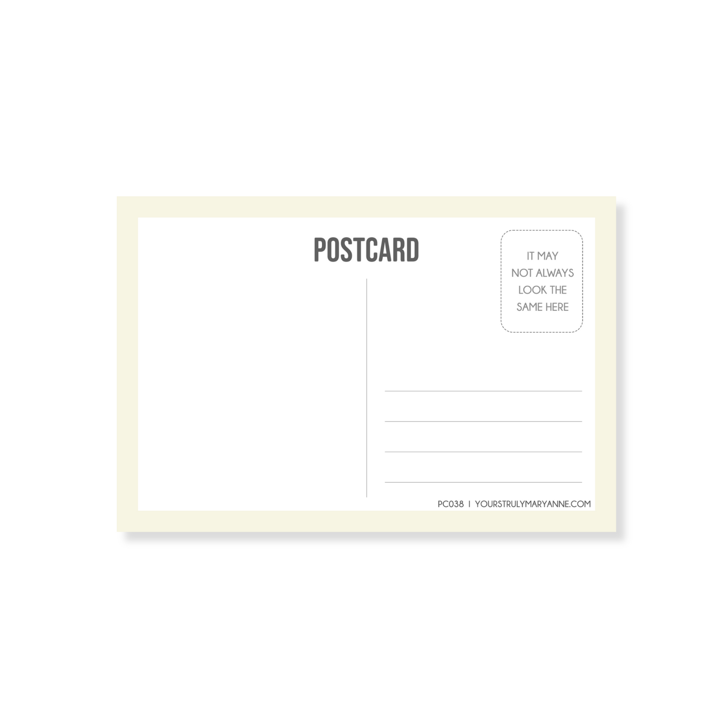 Comfort Zone Postcard