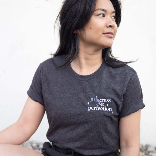Progress over Perfection Embroidered Shirt