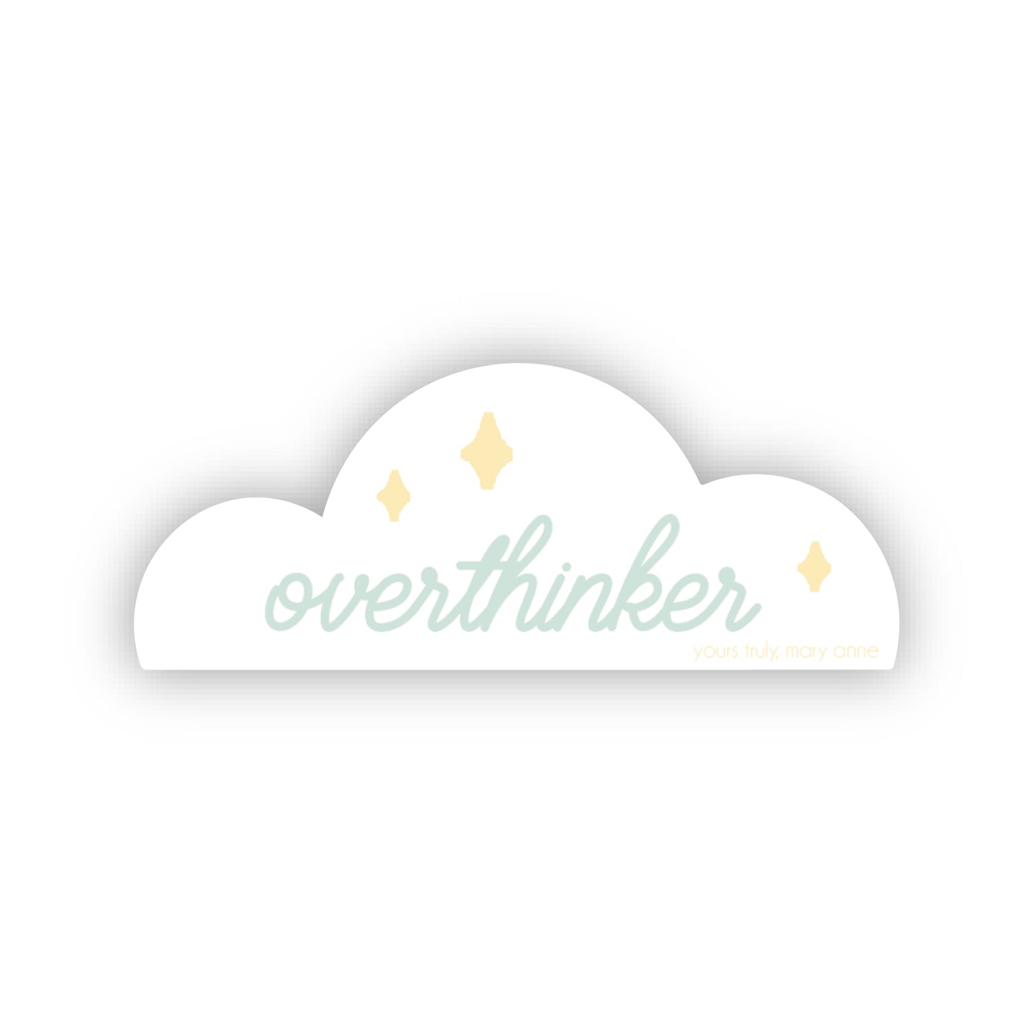 Overthinker Cloud Sticker