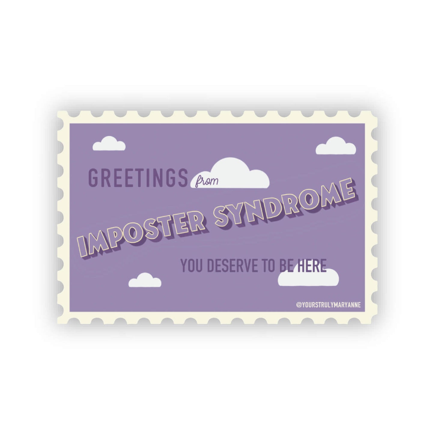 Imposter Syndrome Stamp Sticker