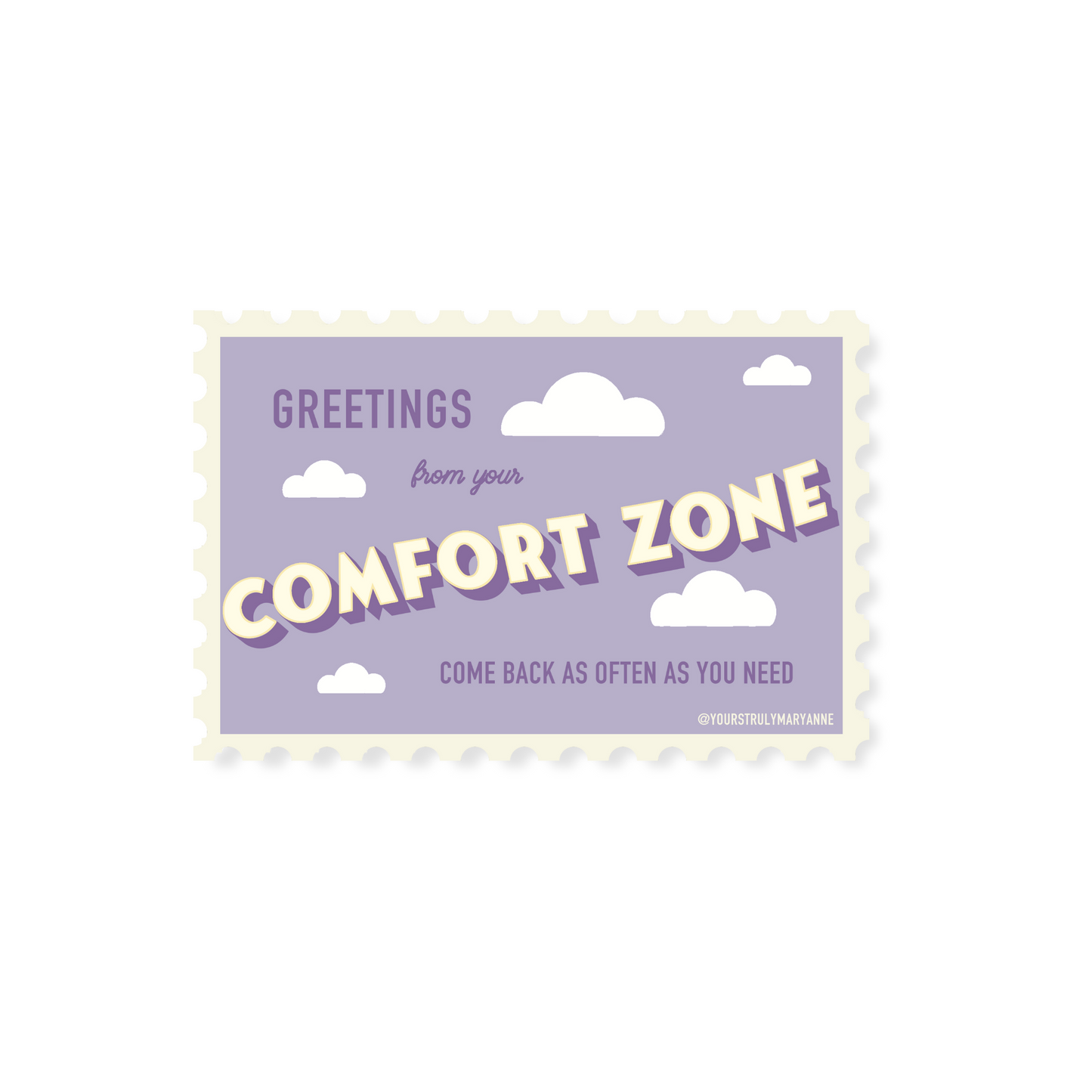 Comfort Zone Stamp Sticker