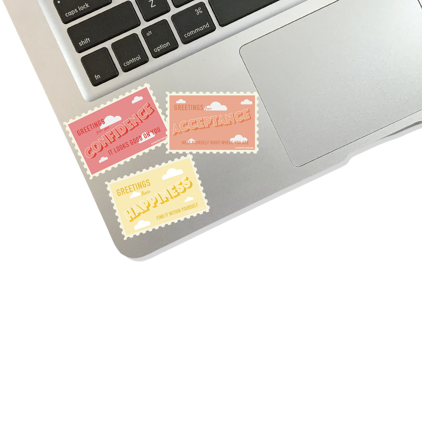 Happiness Stamp Sticker