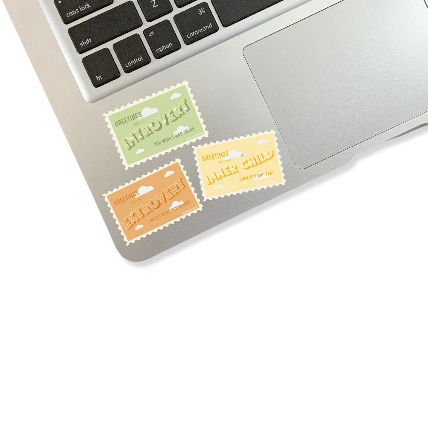 Set of 6 Stamp Stickers to Find Yourself