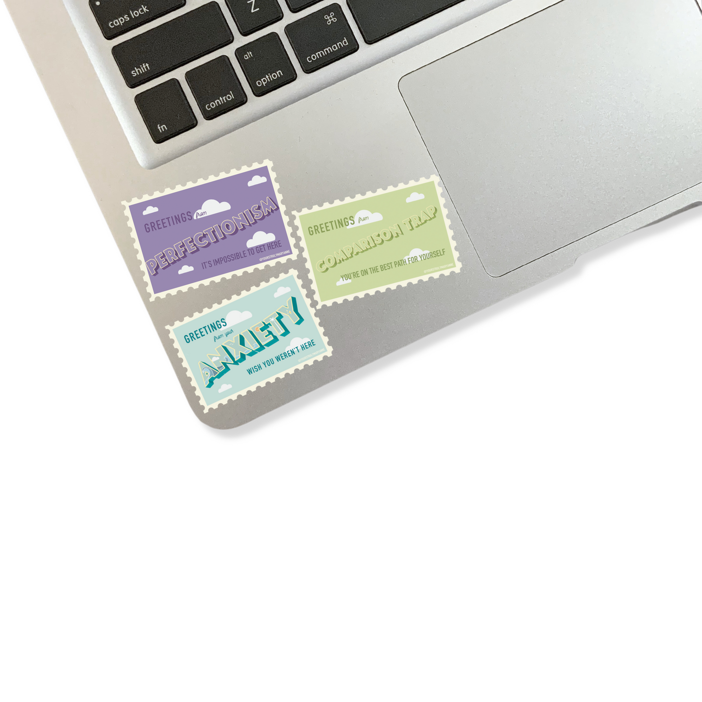 Comparison Trap Stamp Sticker