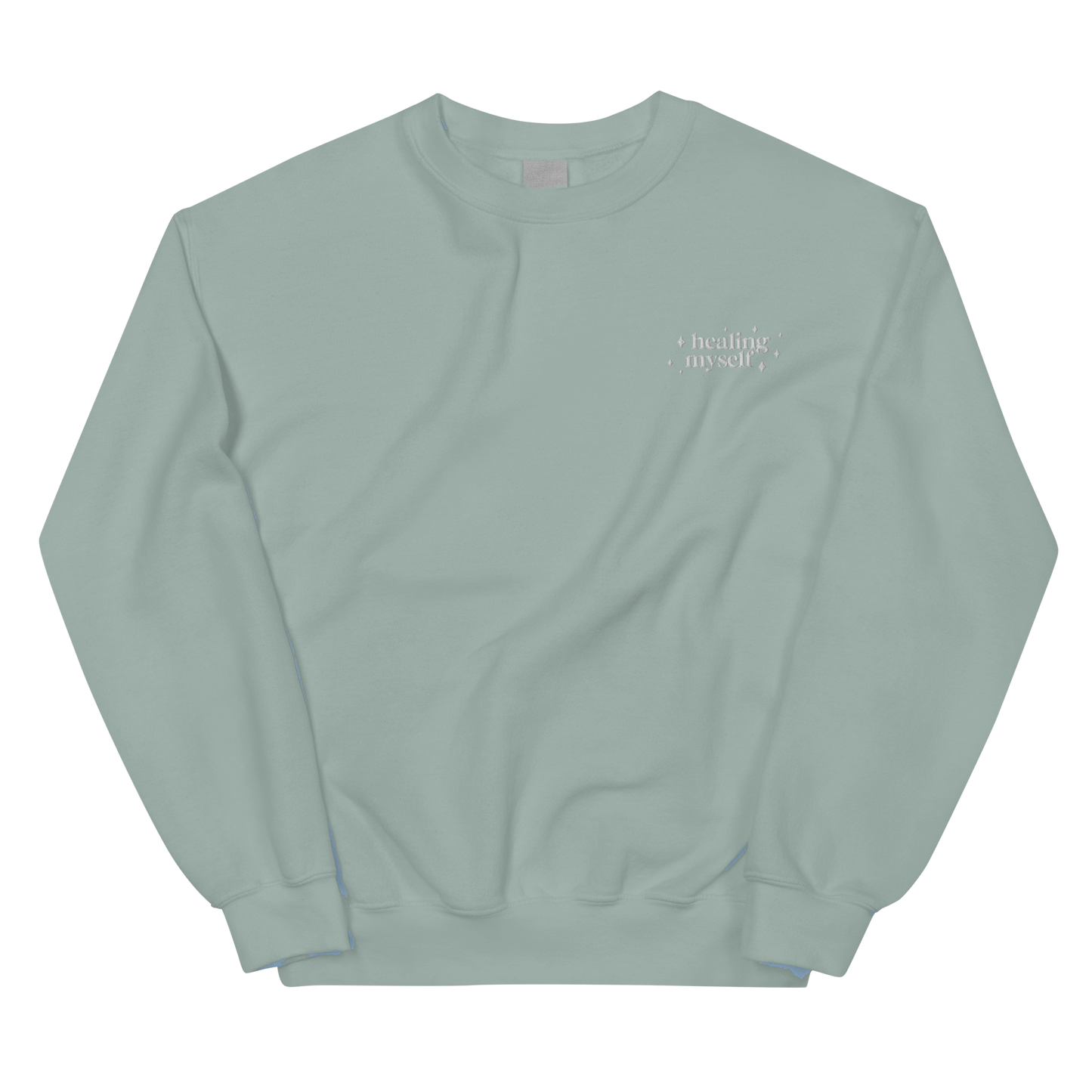 Healing Myself Embroidered Crewneck Sweatshirt