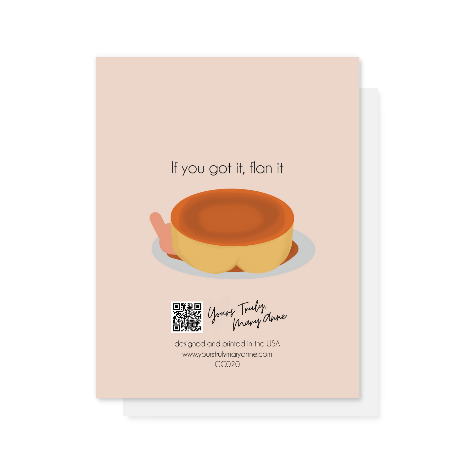 Biggest Flan Greeting Card