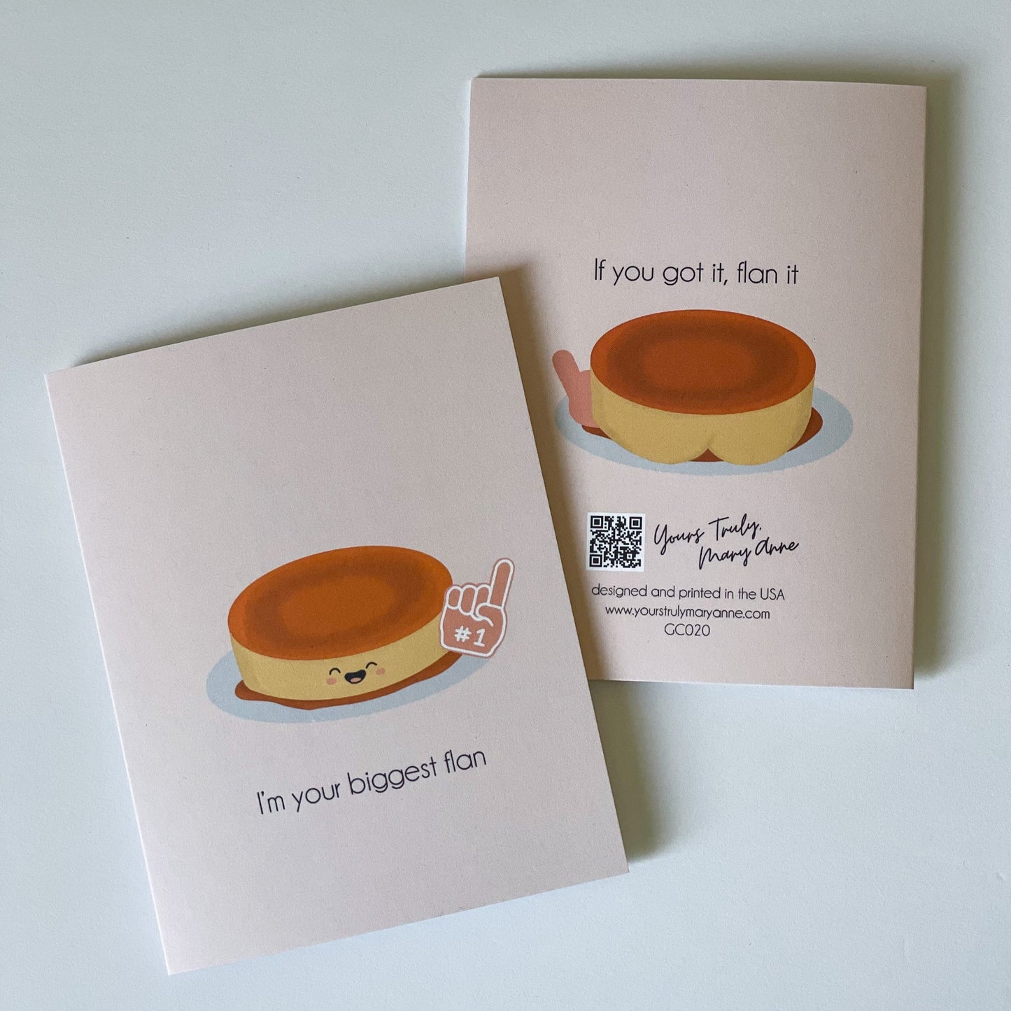 Biggest Flan Greeting Card
