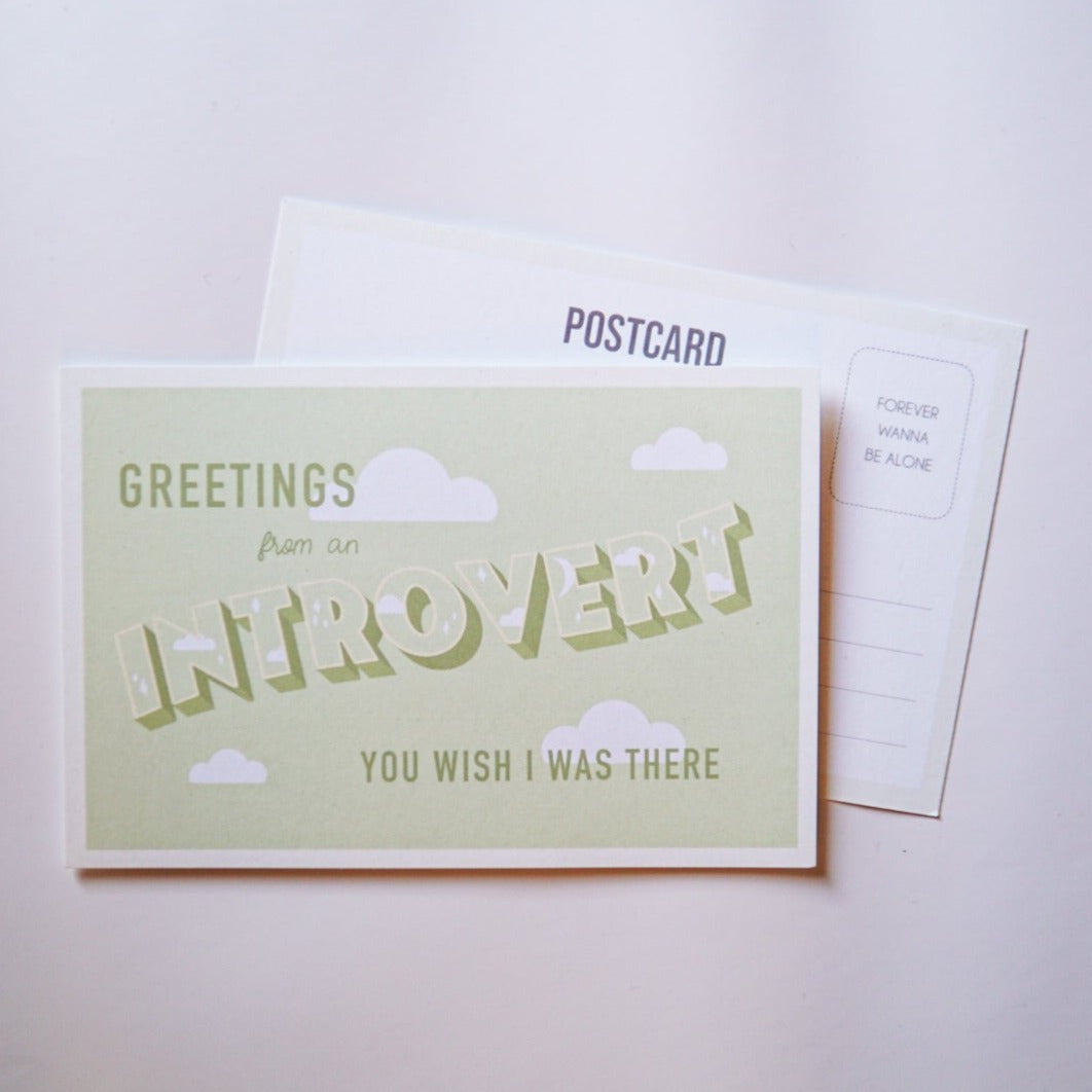Introvert Postcard