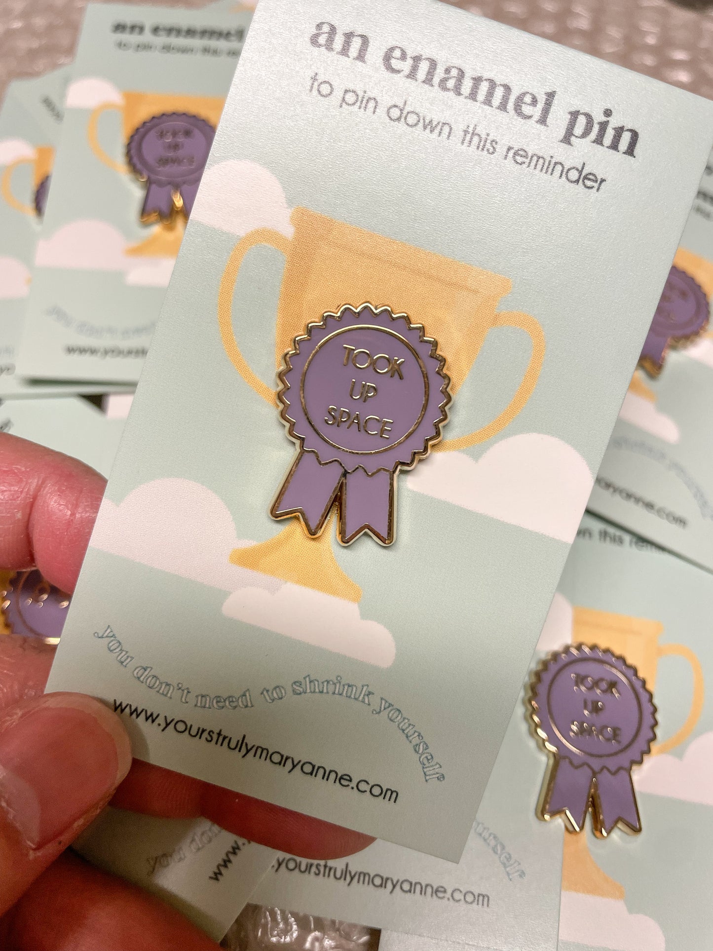 Took up Space Award Enamel Pin