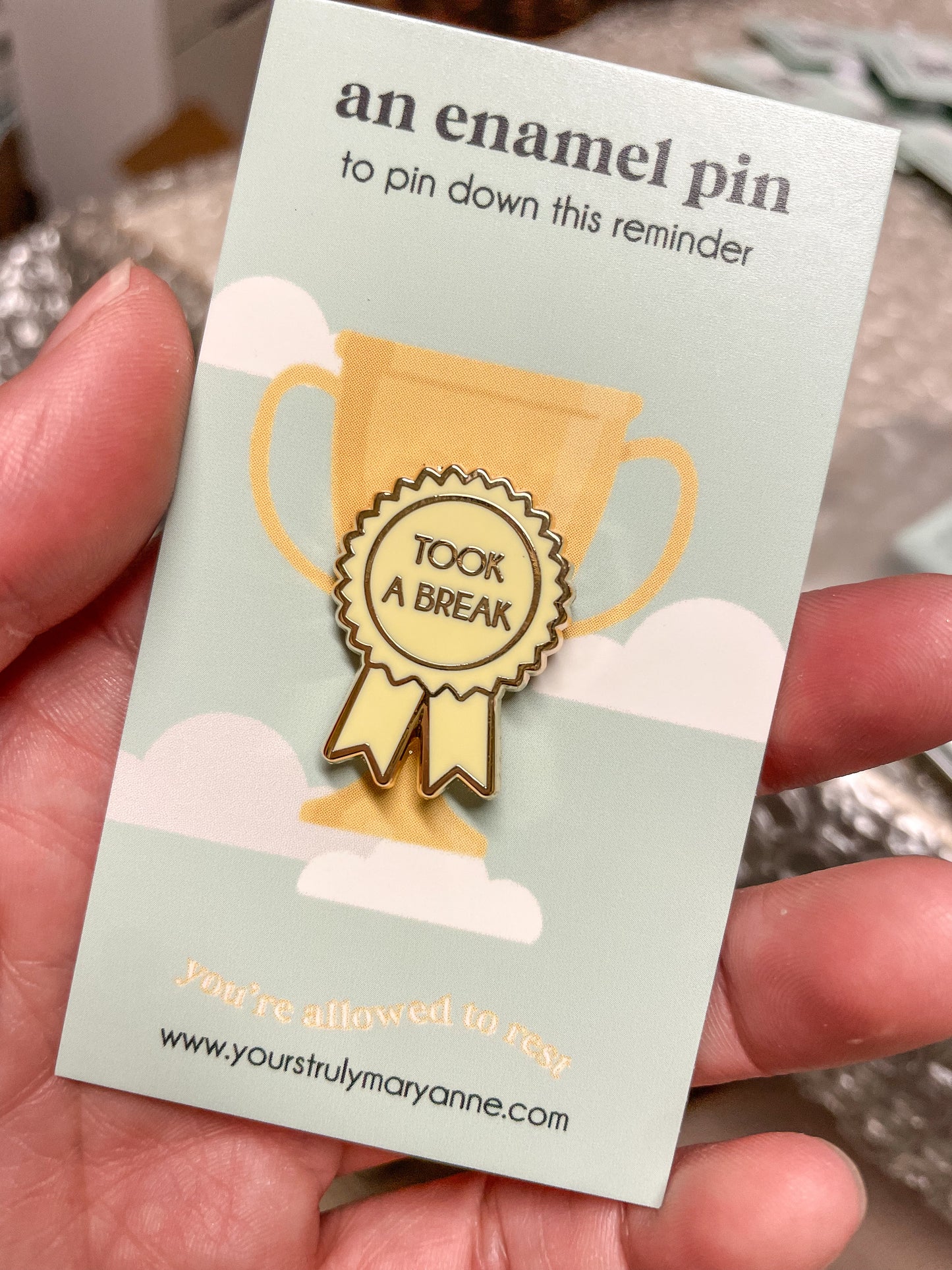 Took a Break Enamel Pin