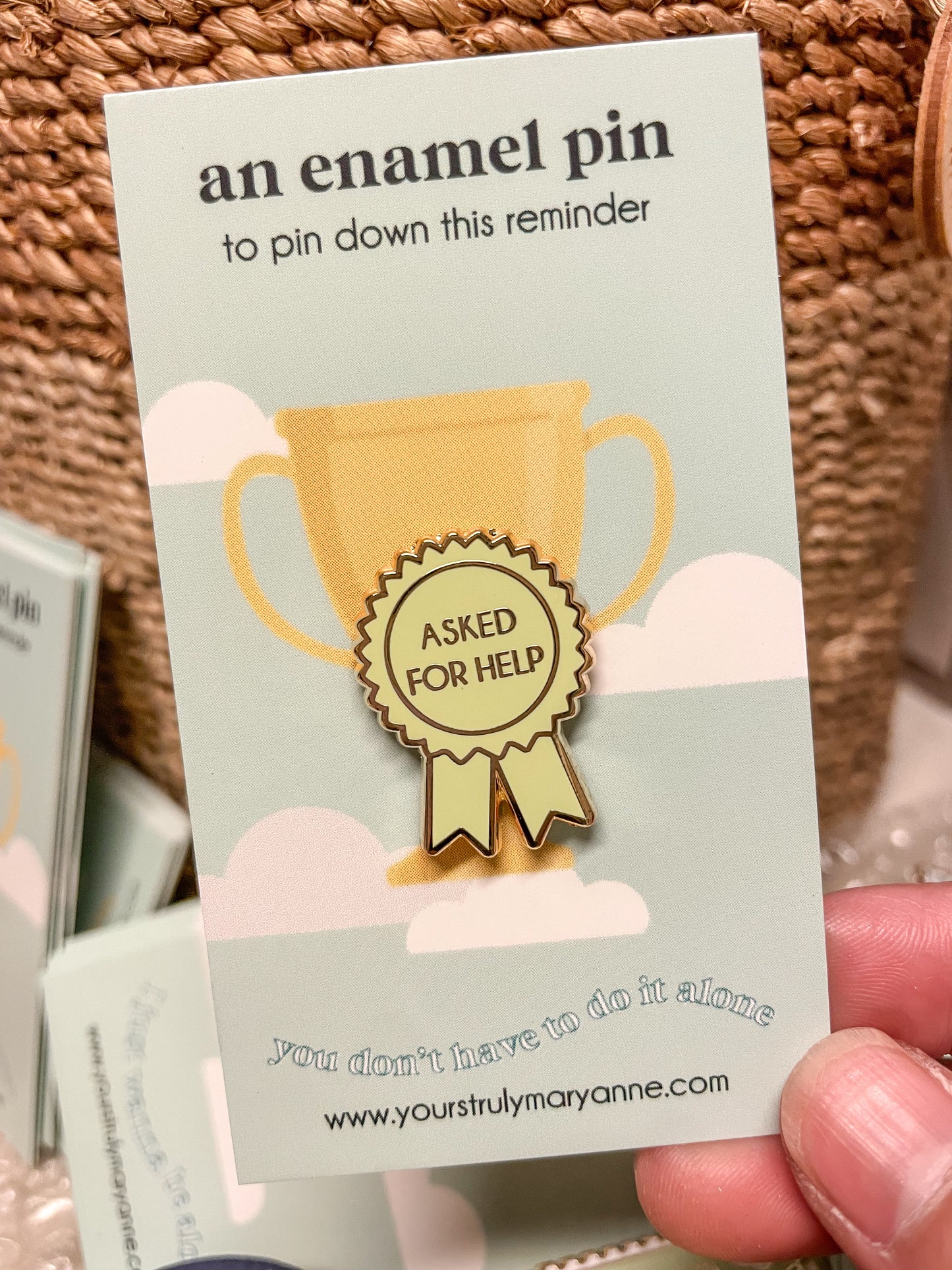 Asked for Help Award Enamel Pin