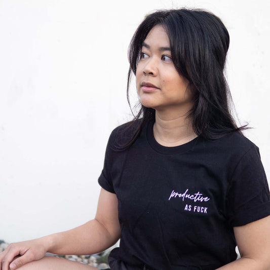 Productive as Fuck Embroidered Shirt