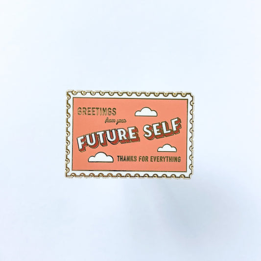 Future Self Stamp Enamel Pin