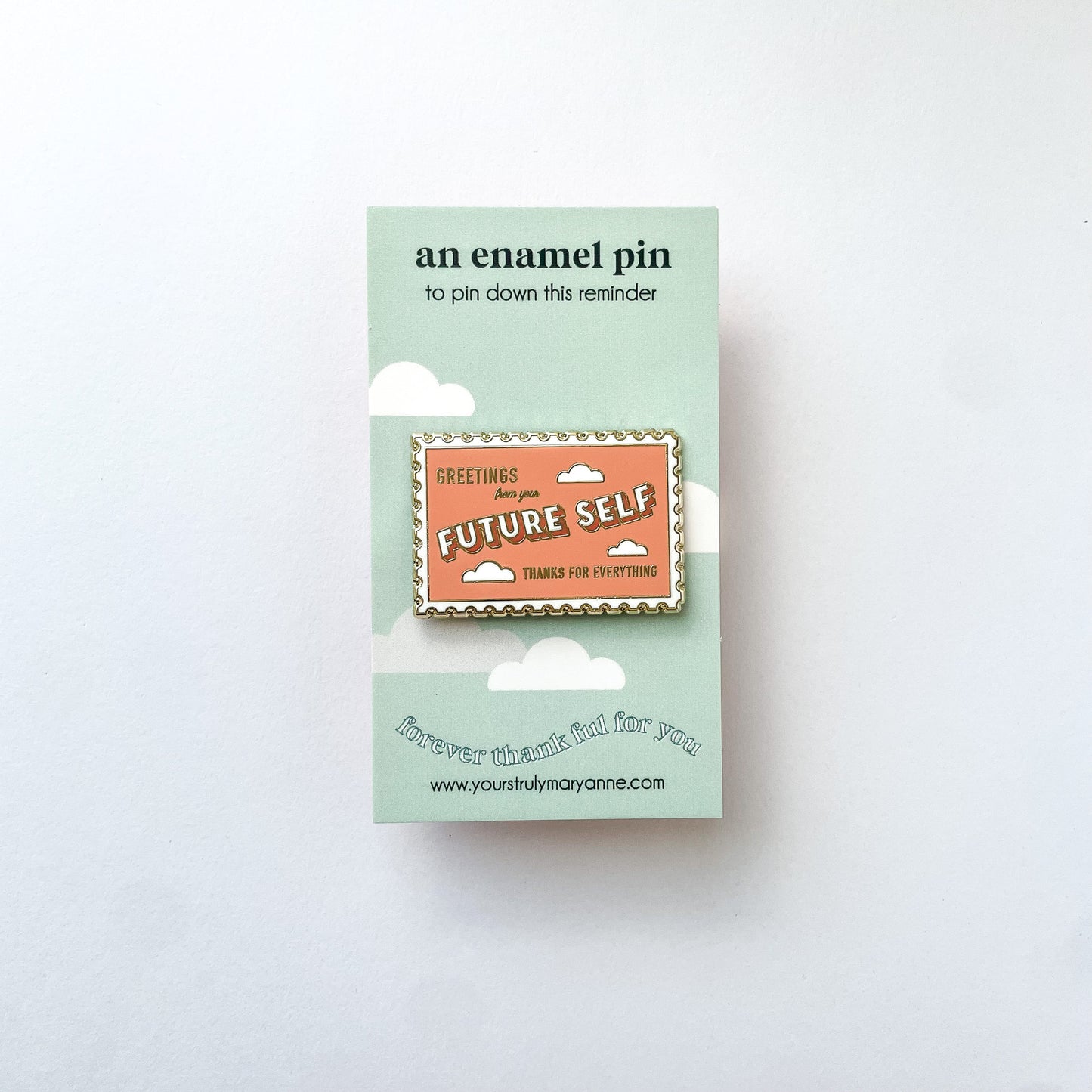 Future Self Stamp Enamel Pin