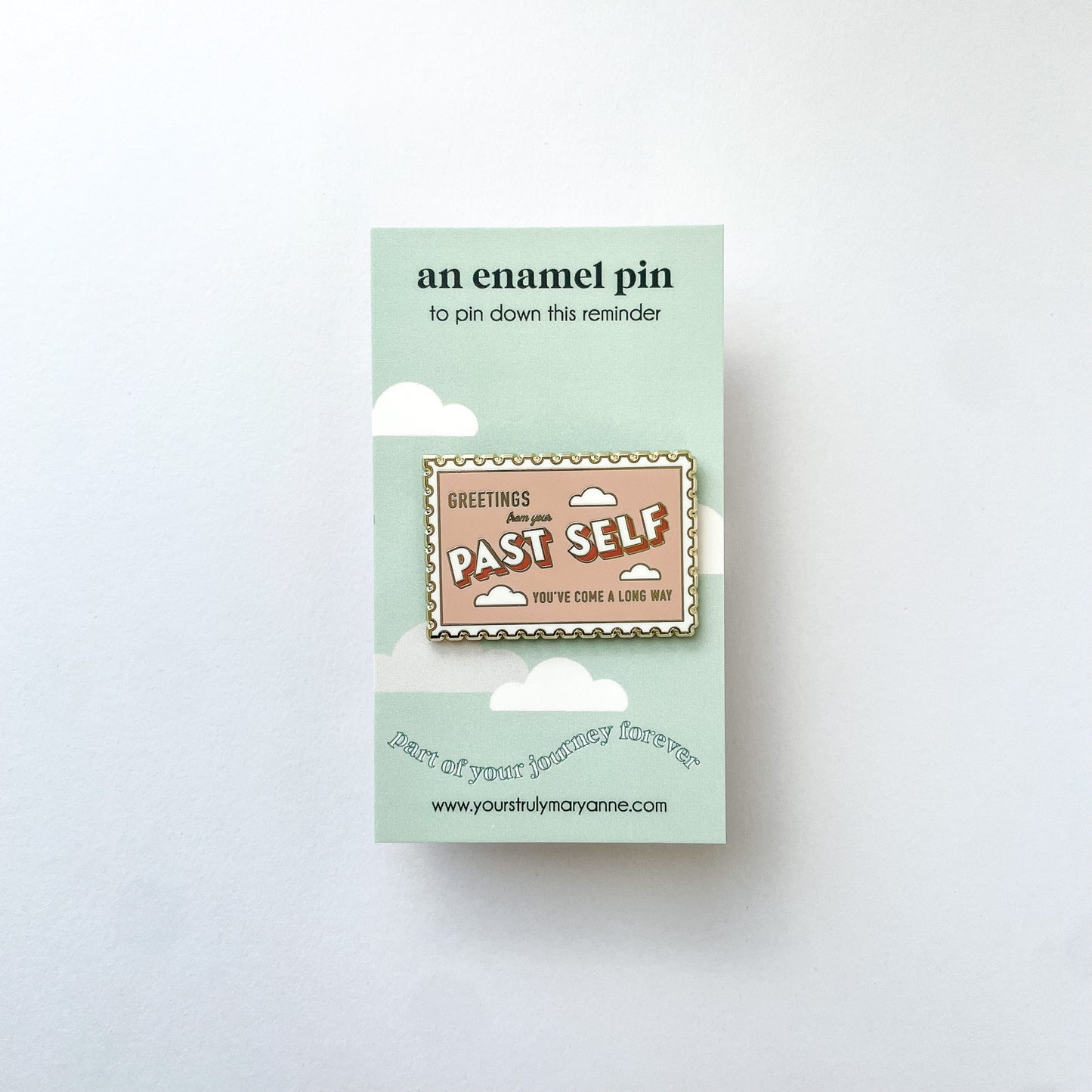 Past Self Stamp Enamel Pin