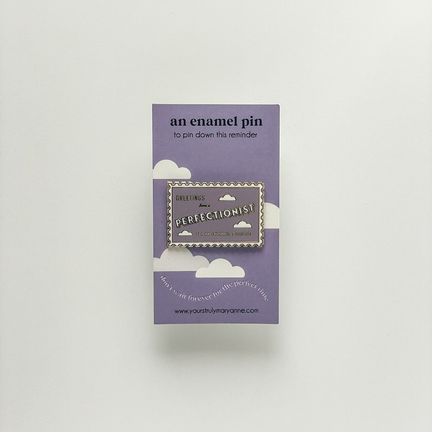 Perfectionist Stamp Enamel Pin