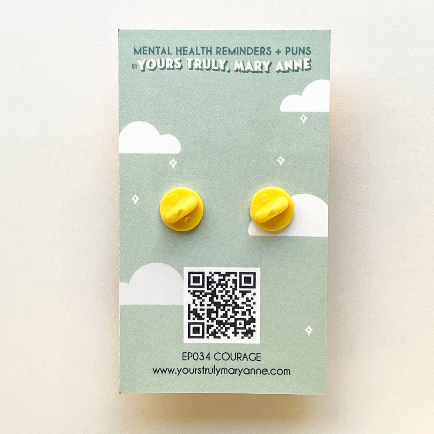 Courage Stamp Enamel Pin