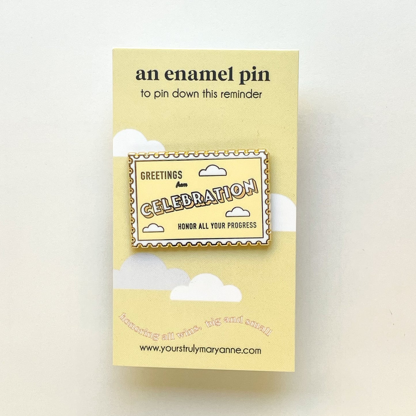 Celebration Stamp Enamel Pin
