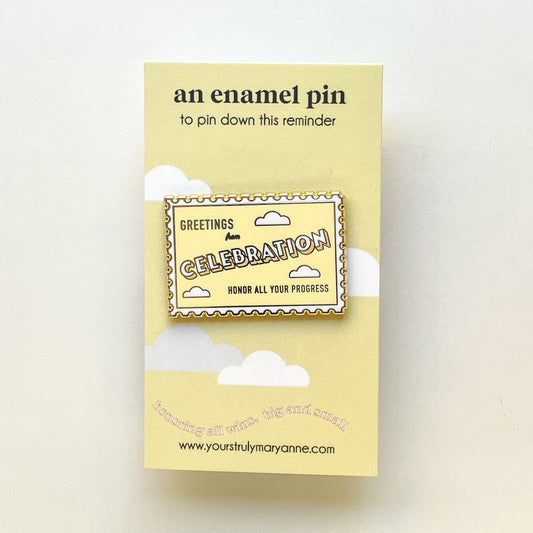 Celebration Stamp Enamel Pin