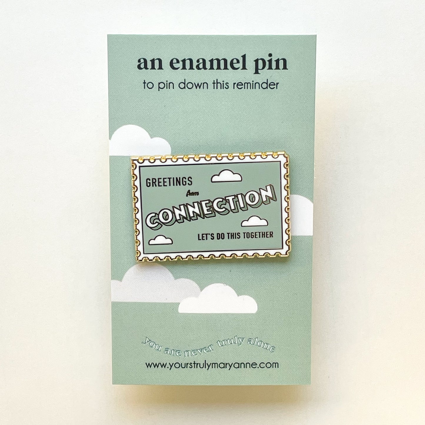 Connection Stamp Enamel Pin