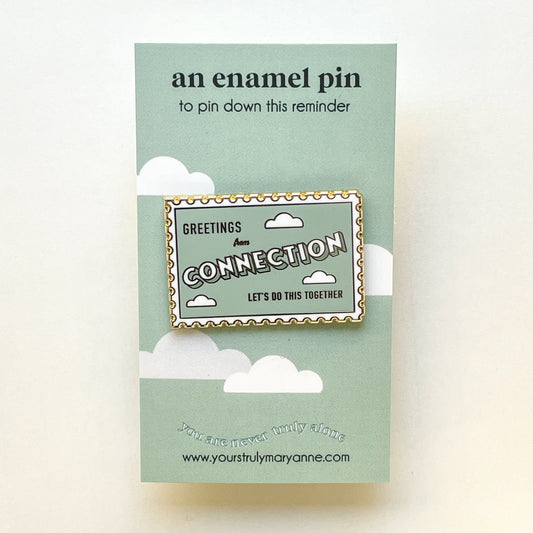 Connection Stamp Enamel Pin
