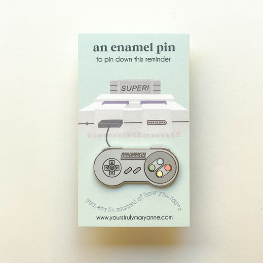 Main Character Controller Enamel Pin