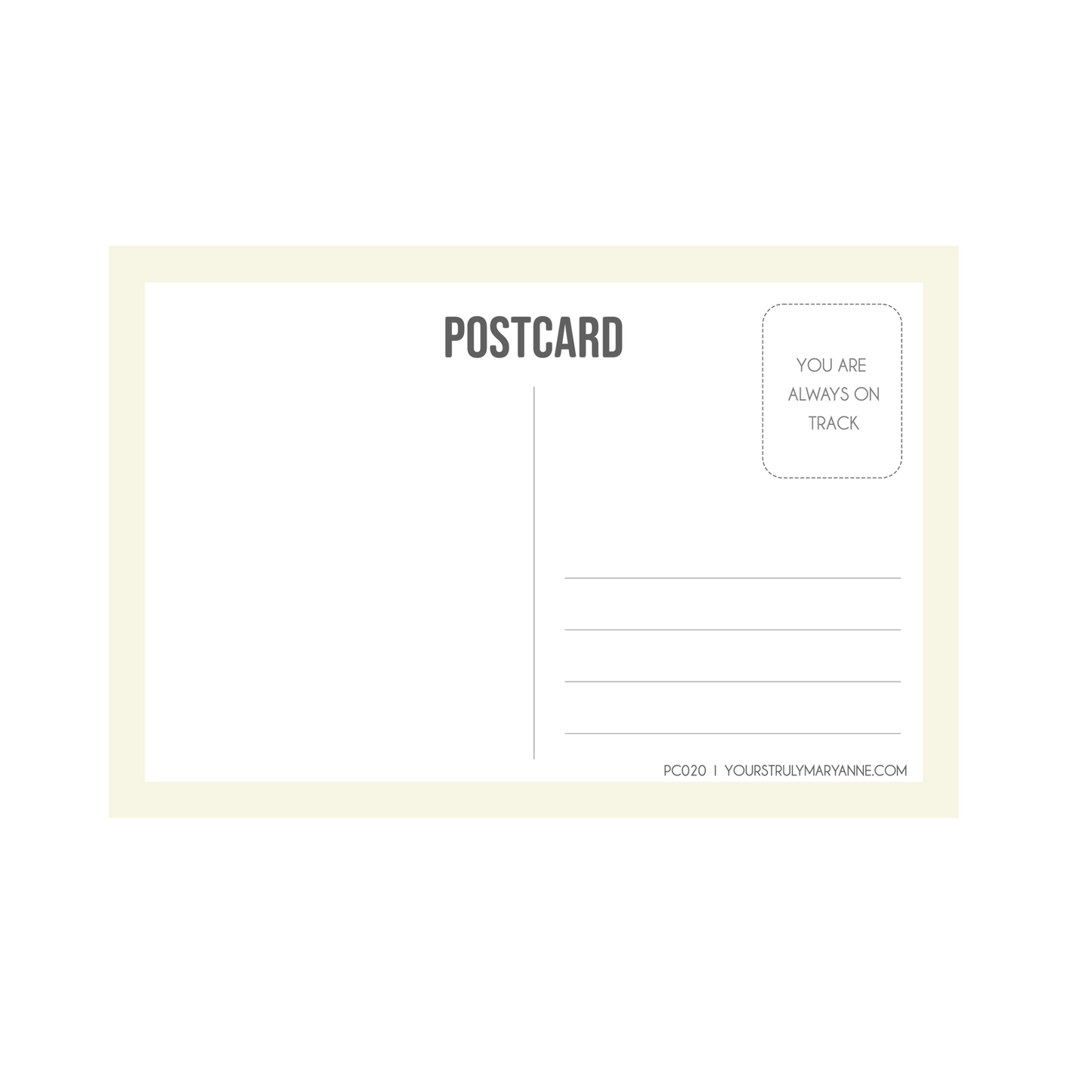 Validation Postcard