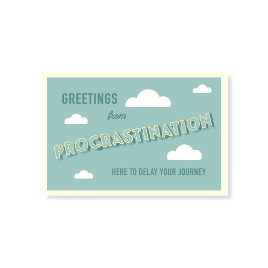 Procrastination Postcard
