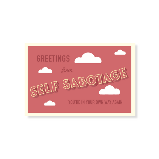 Self Sabotage Postcard