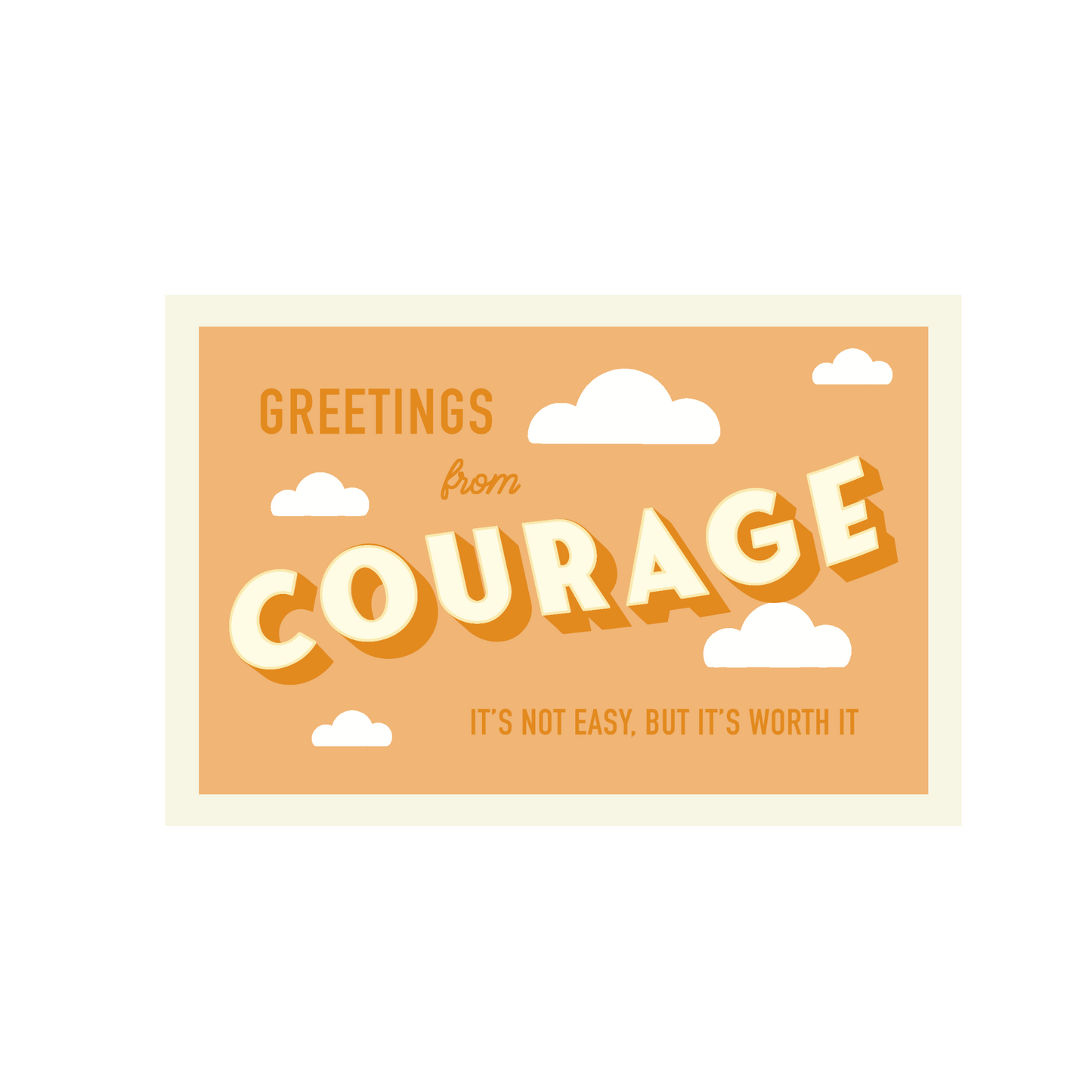 Courage Postcard