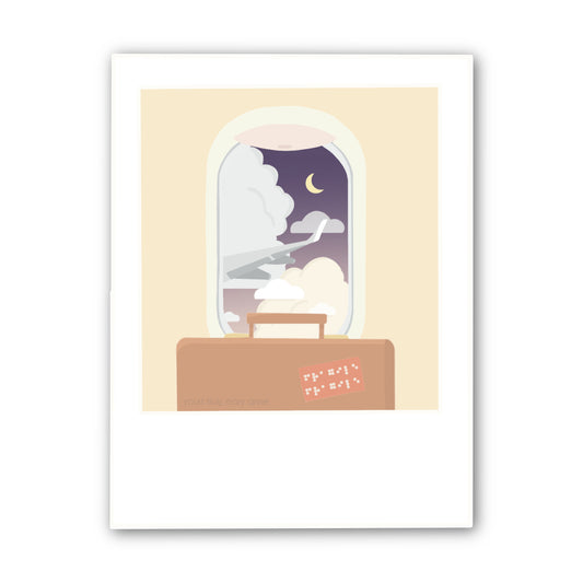 Airplane Journey Polaroid Sticker