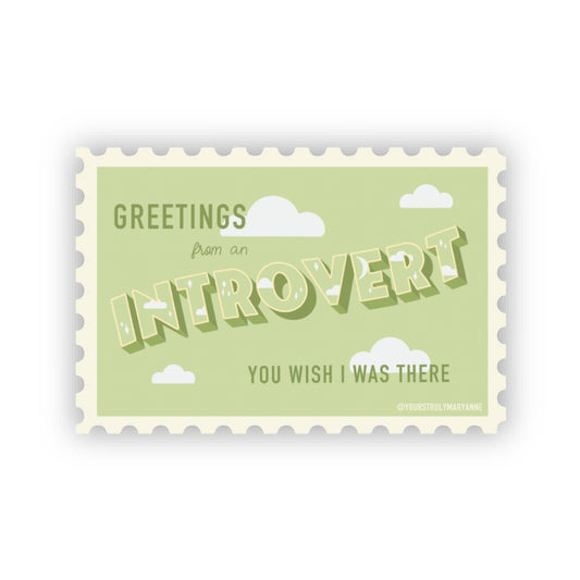 Introvert Stamp Sticker