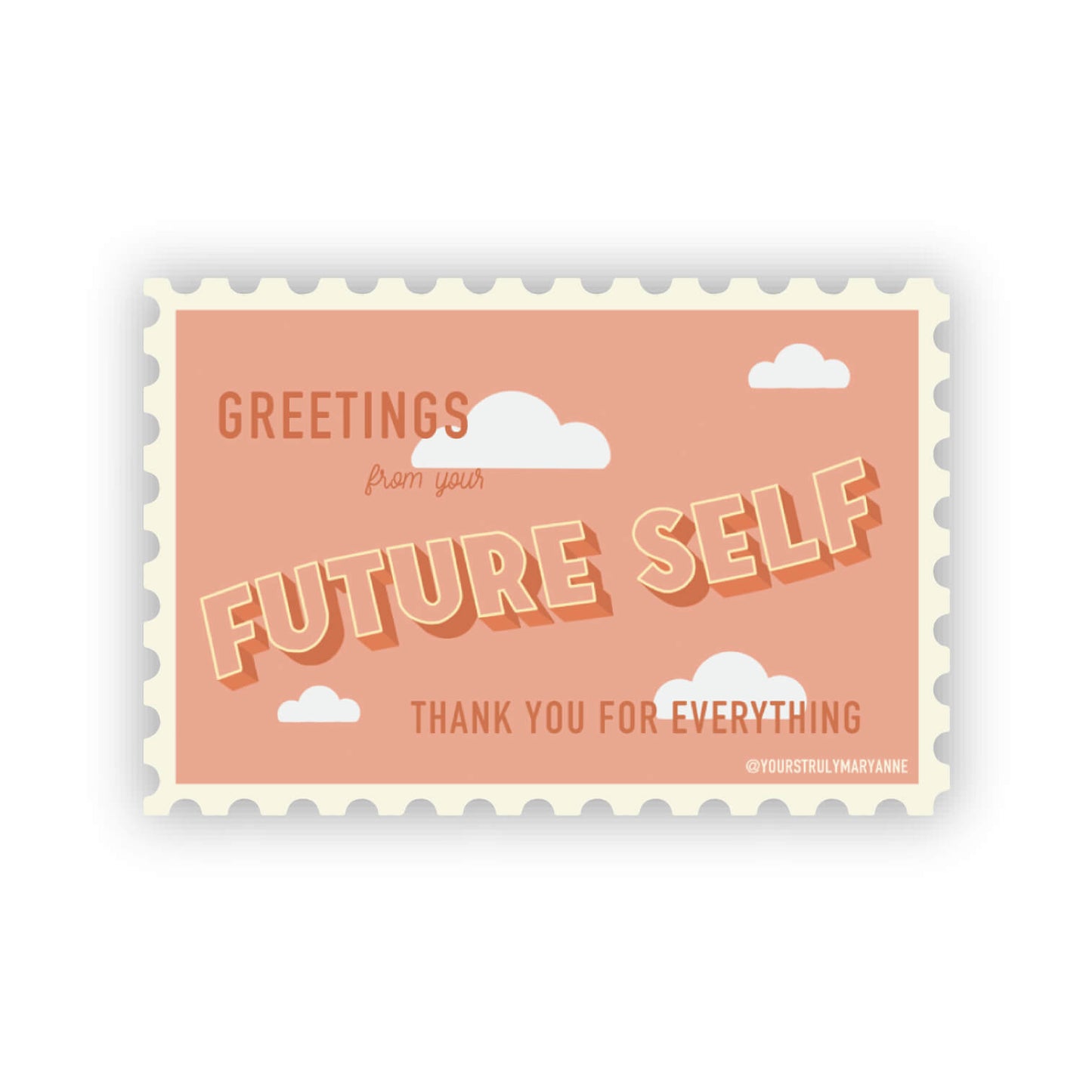 Future Self Stamp Sticker
