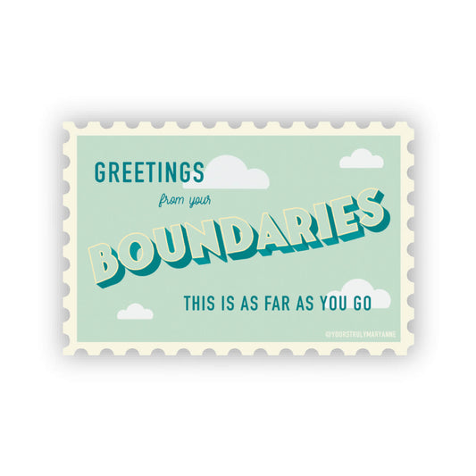 Boundaries Stamp Sticker