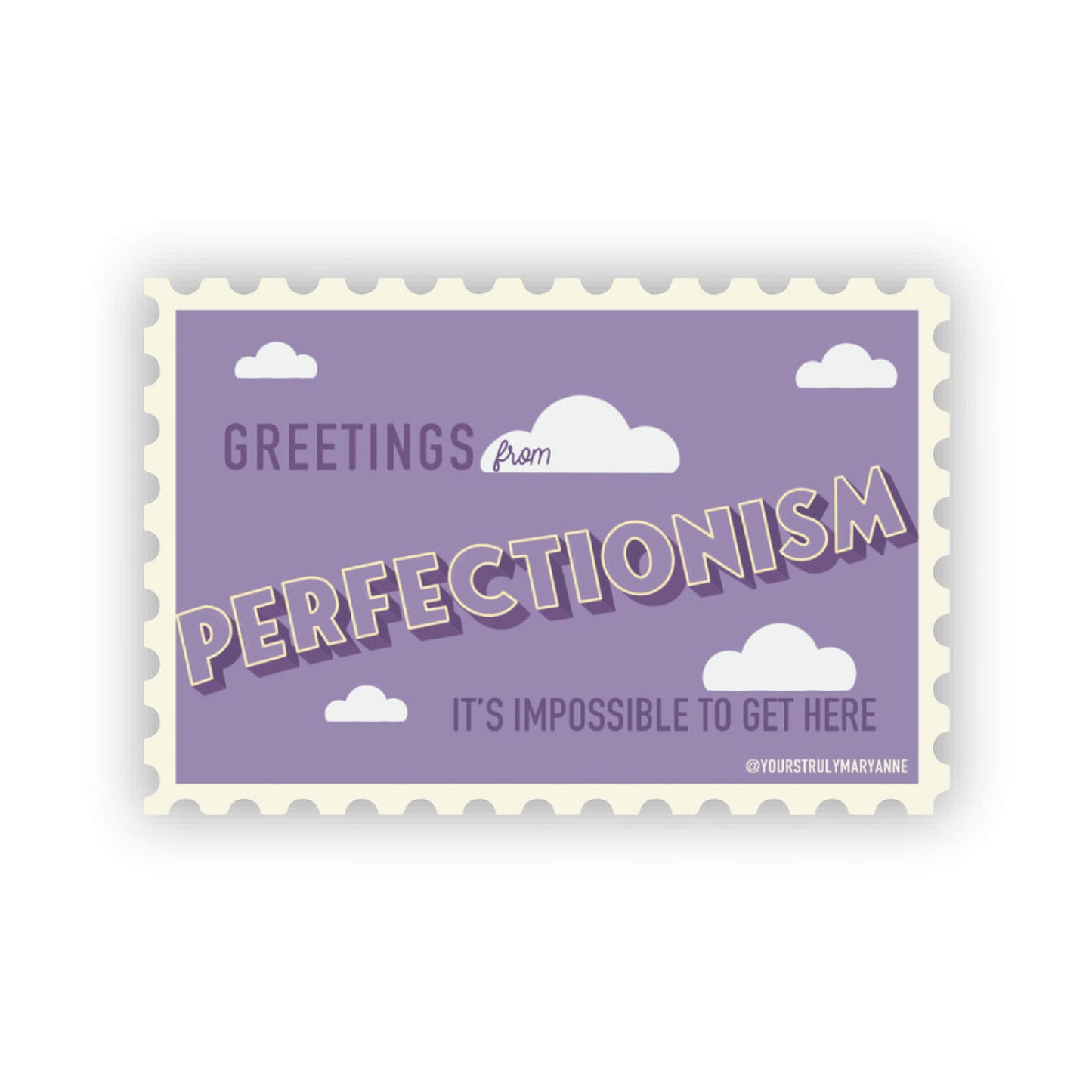 Perfectionism Stamp Sticker