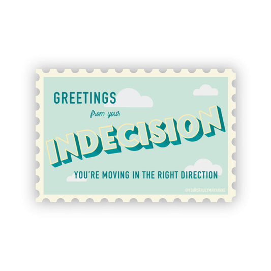Indecision Stamp Sticker