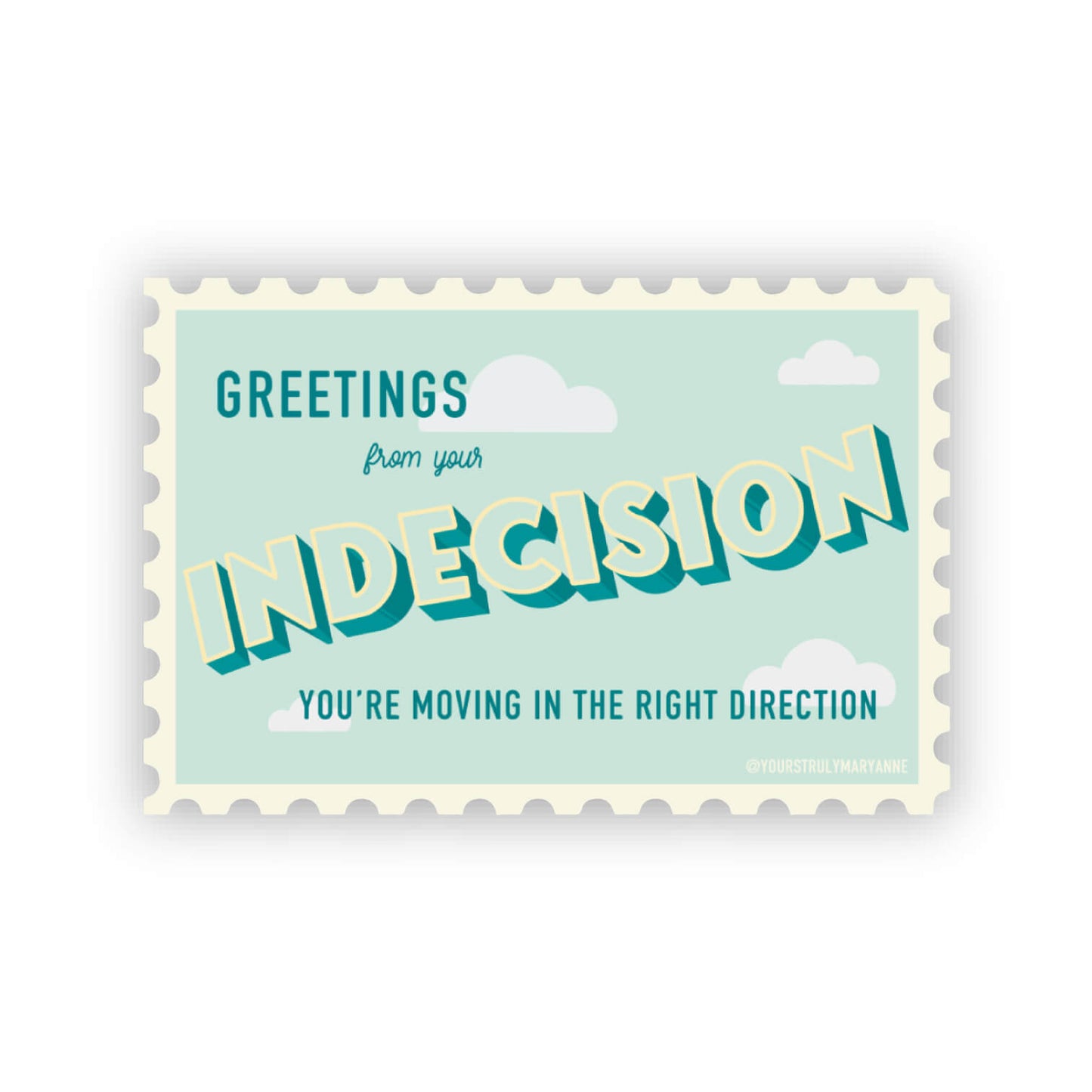 Indecision Stamp Sticker