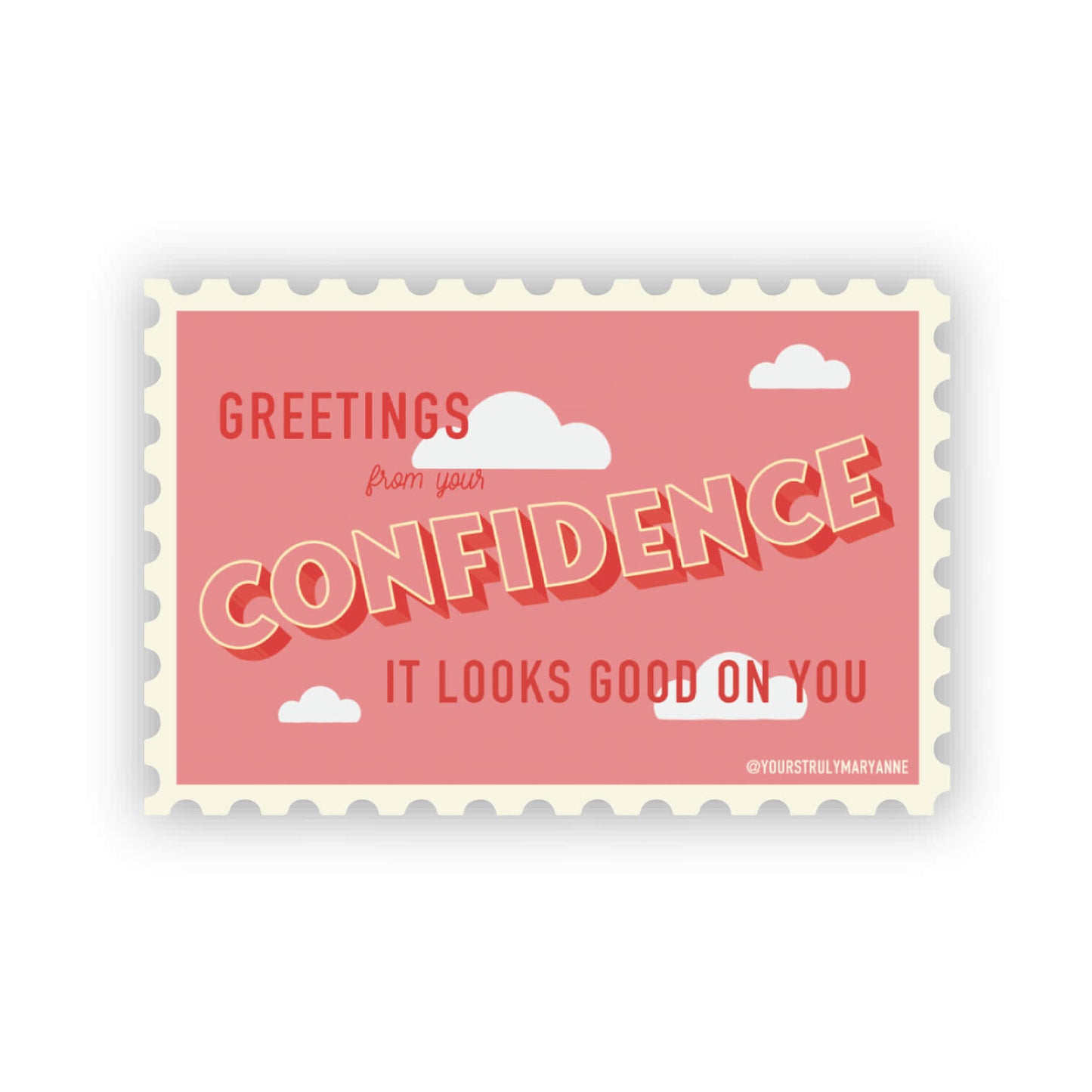 Confidence Stamp Sticker