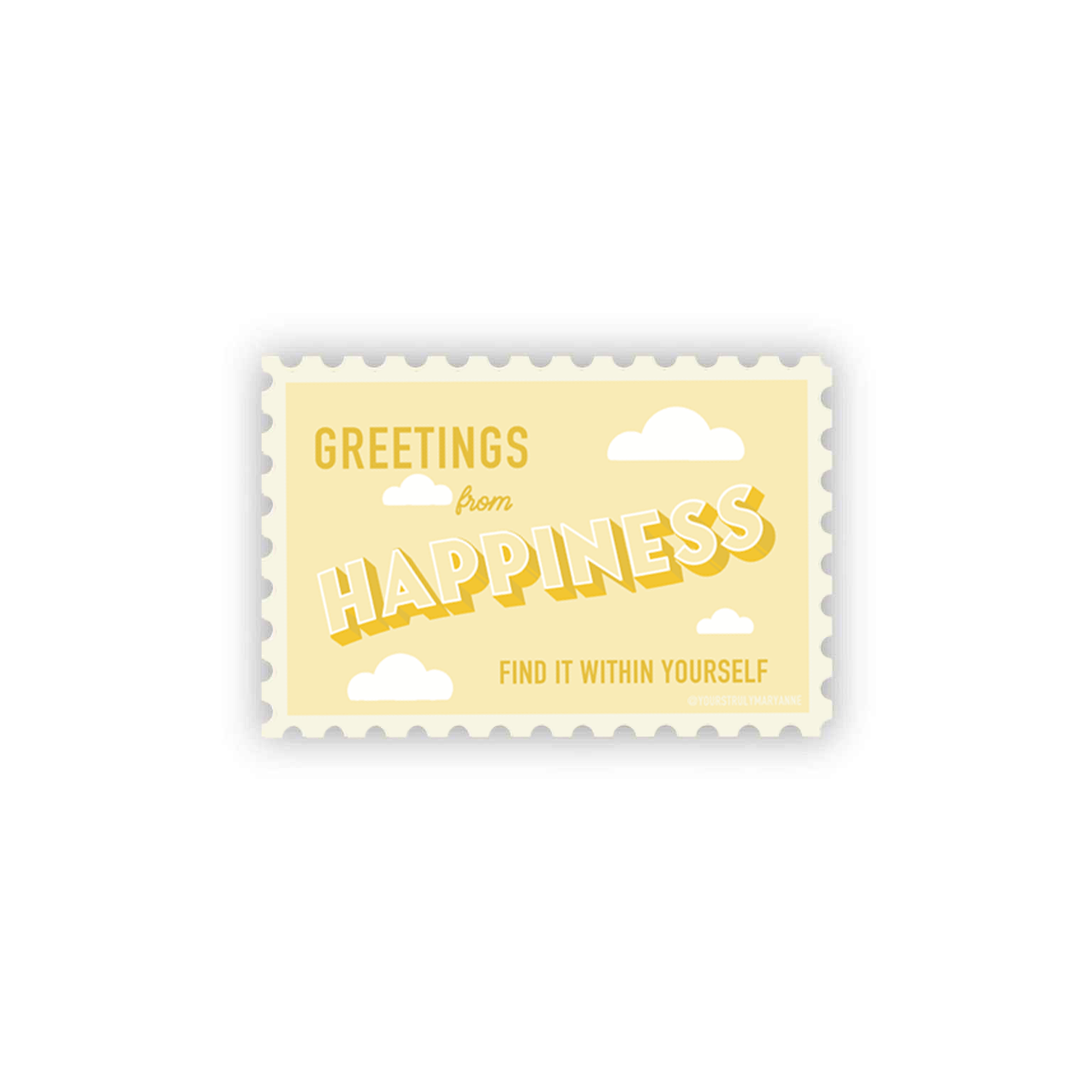 Happiness Stamp Sticker