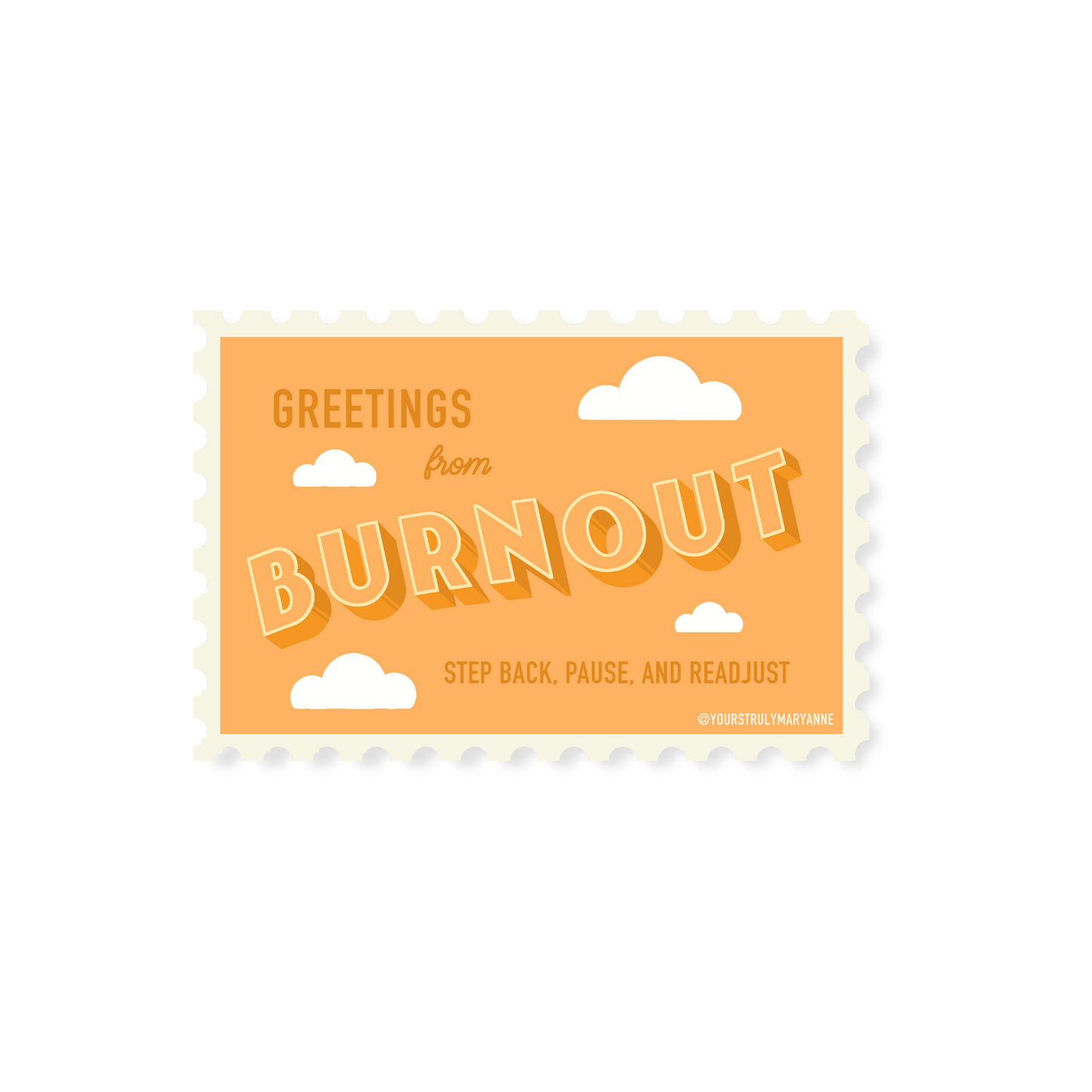 Burnout Stamp Sticker