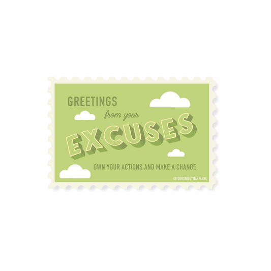 Excuses Stamp Sticker