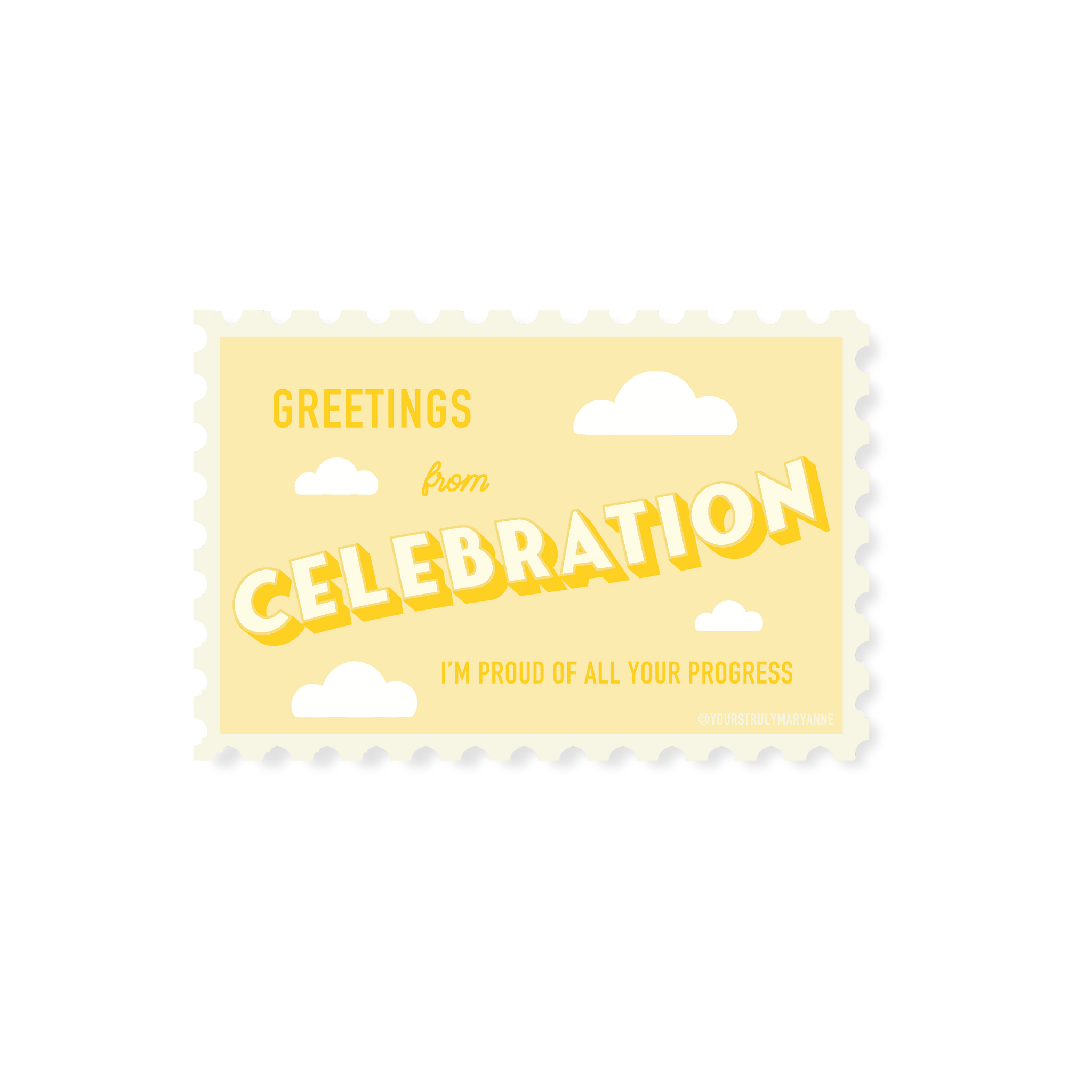 Celebration Line Sticker Celebration Stamp Sticker – Yours Truly, Mary Anne
