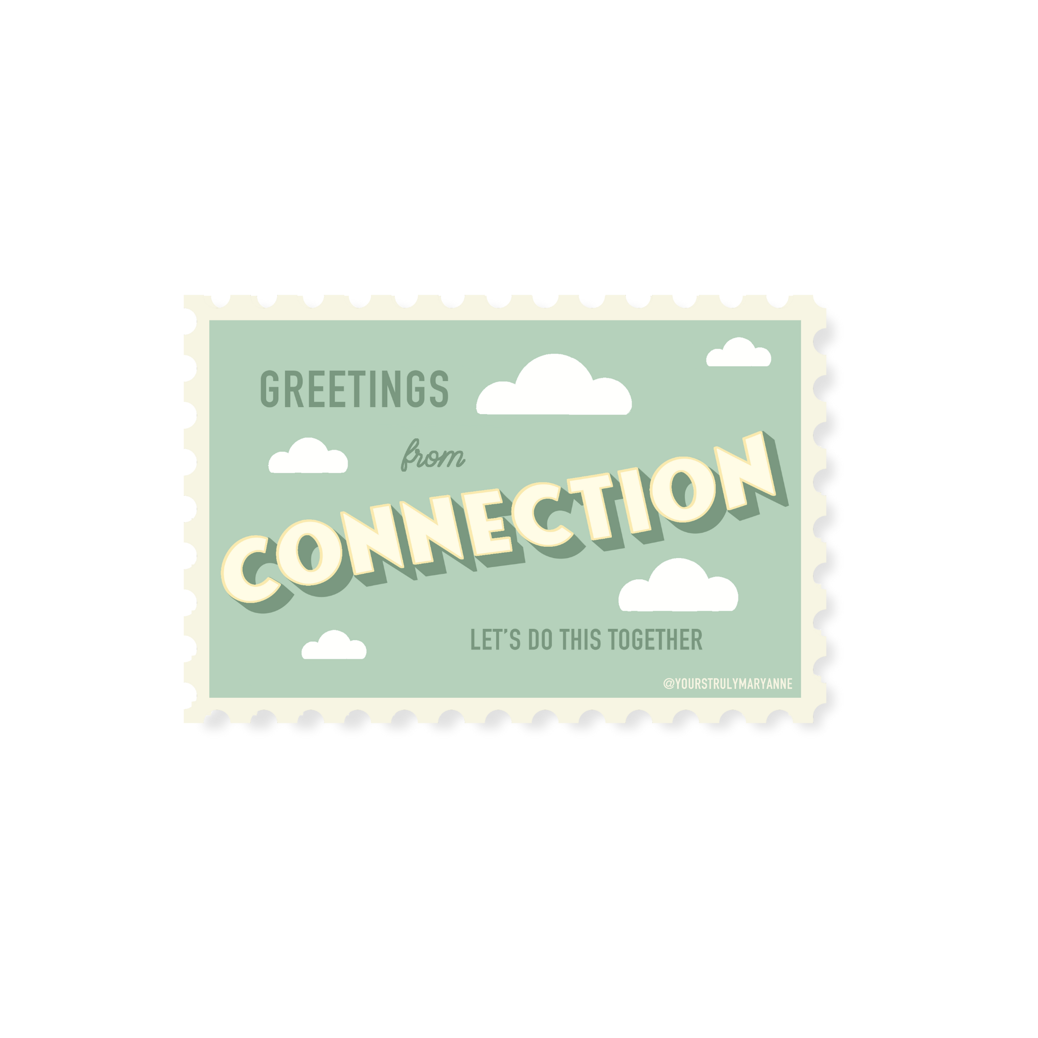 Connection Stamp Sticker – Yours Truly, Mary Anne