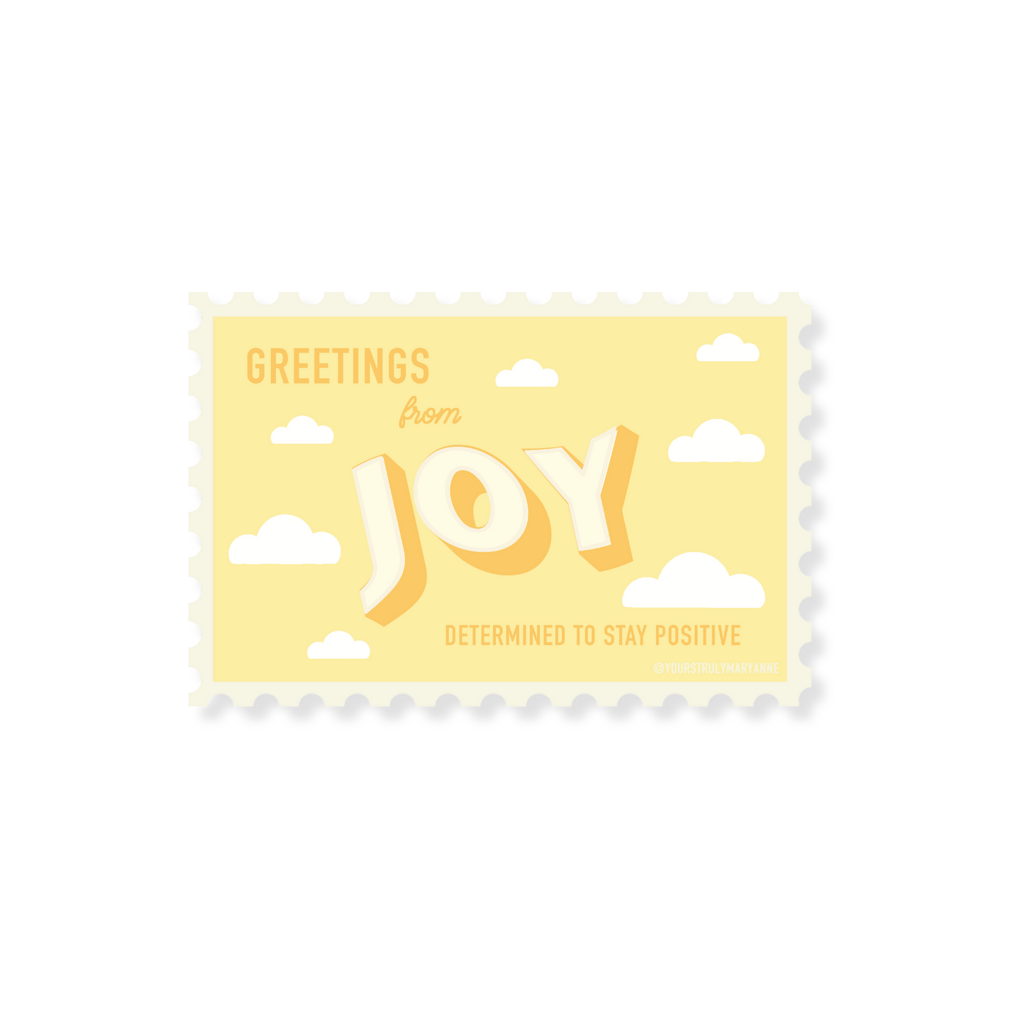 Joy from the Inside Out Stamp Sticker