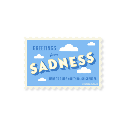 Sadness from the Inside Out Stamp Sticker