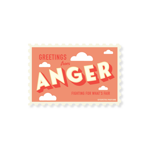 Anger from the Inside Out Stamp Sticker