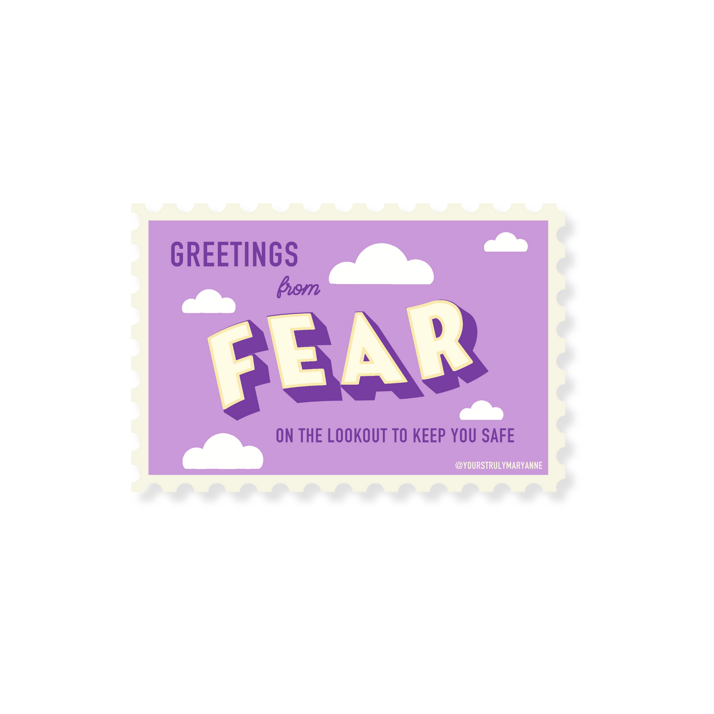 Fear from the Inside Out Stamp Sticker